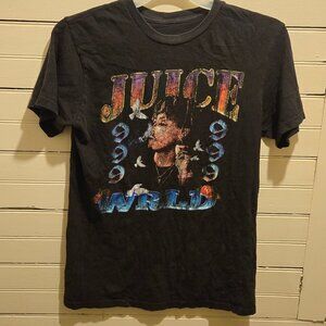 Juice WRLD T-Shirt Mens Black Short Sleeve Graphic Rap Tee Vintage Distressed